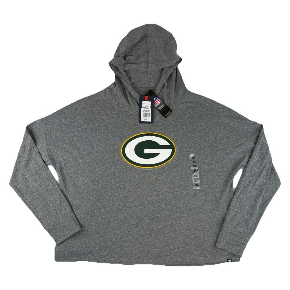Green Bay Packers‎ Fanatics Twisted Slub Hoodie Womens XL Light Weight NWT